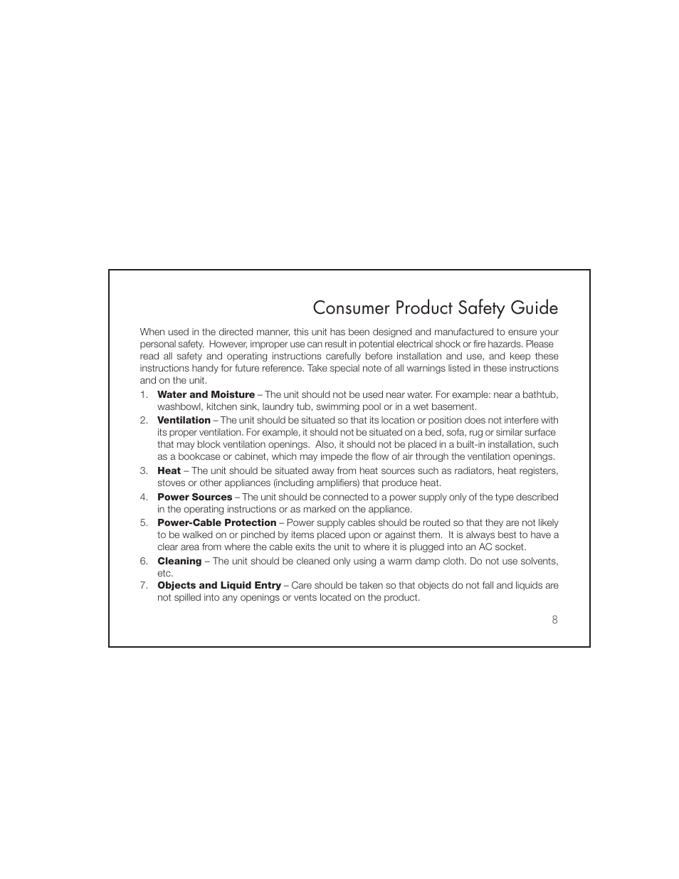 Consumer product safety guide | iHome IB967 User Manual | Page 12 / 15