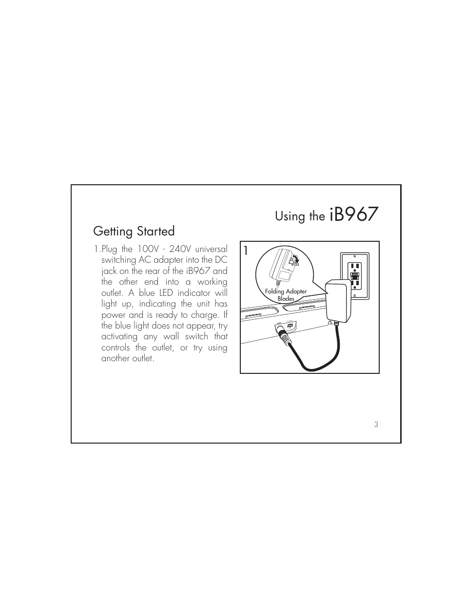 Ib967, Using the getting started | iHome IB967 User Manual | Page 7 / 15