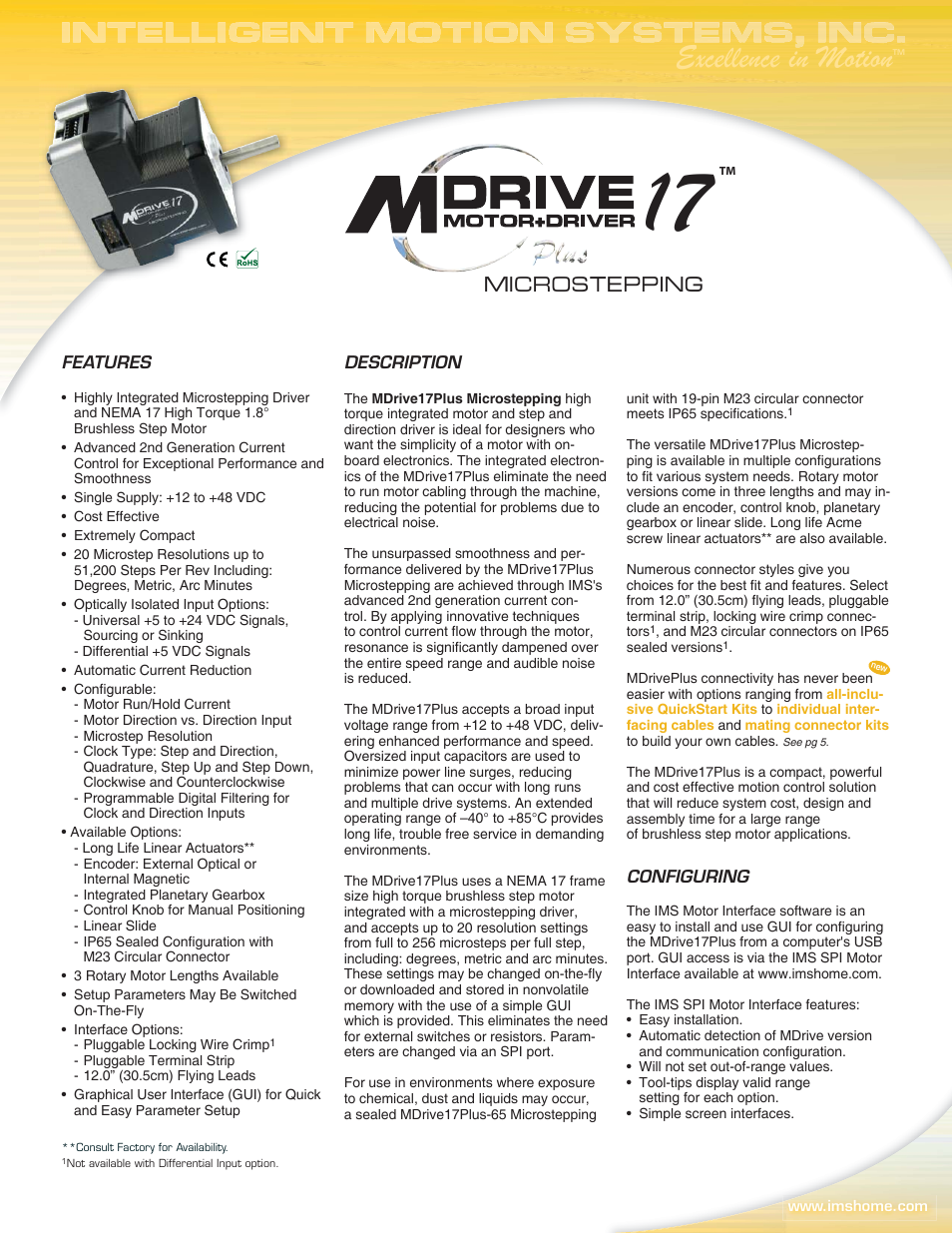 Intelligent Motion Systems MDM17Plus User Manual | 6 pages