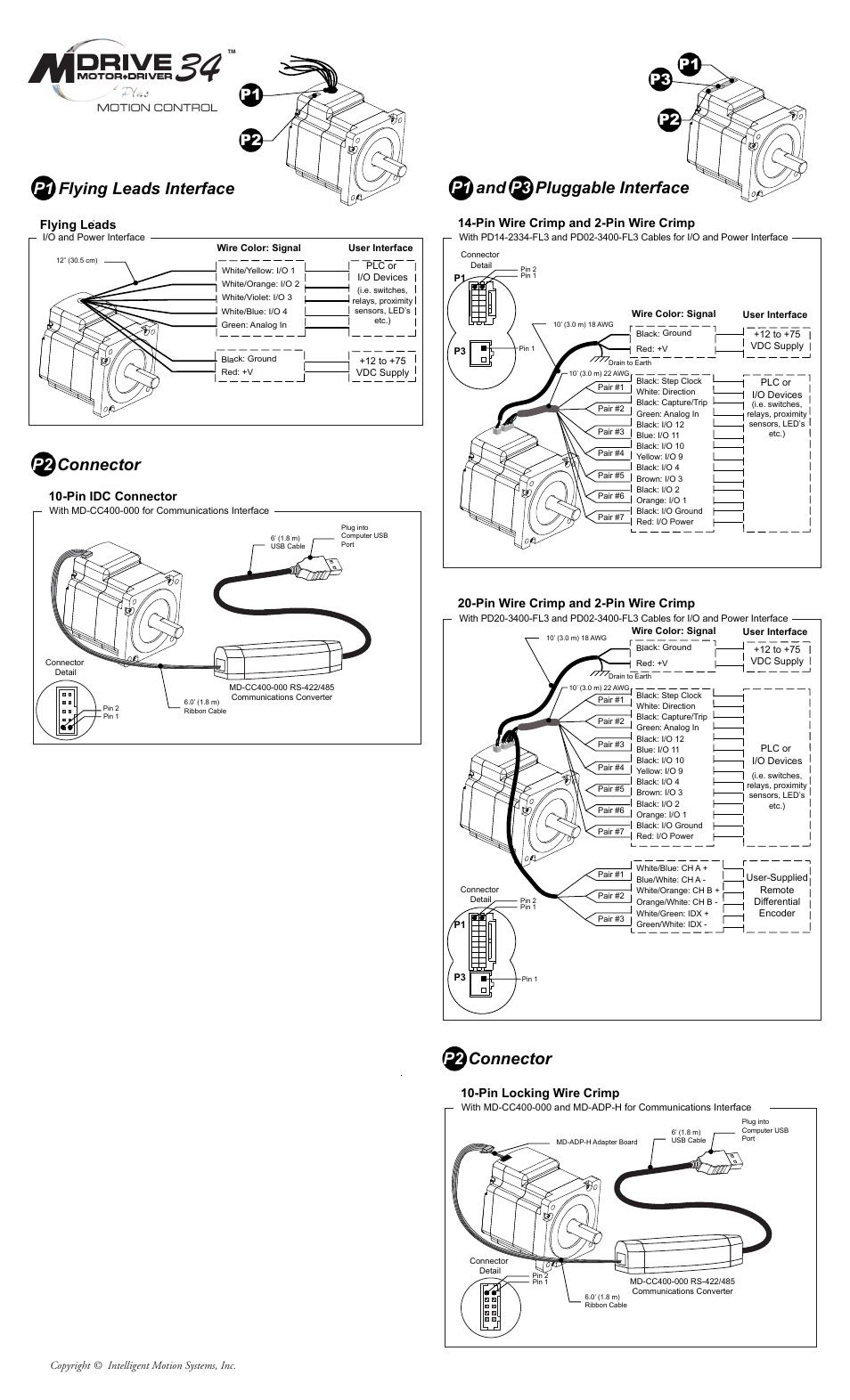 P2 p3 p1, P2 p1 | Intelligent Motion Systems MDrive34Plus User Manual | Page 2 / 2