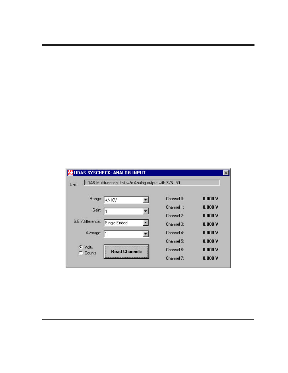 1 analog input test | Intelligent Motion Systems UDAS-1001E User Manual | Page 29 / 65