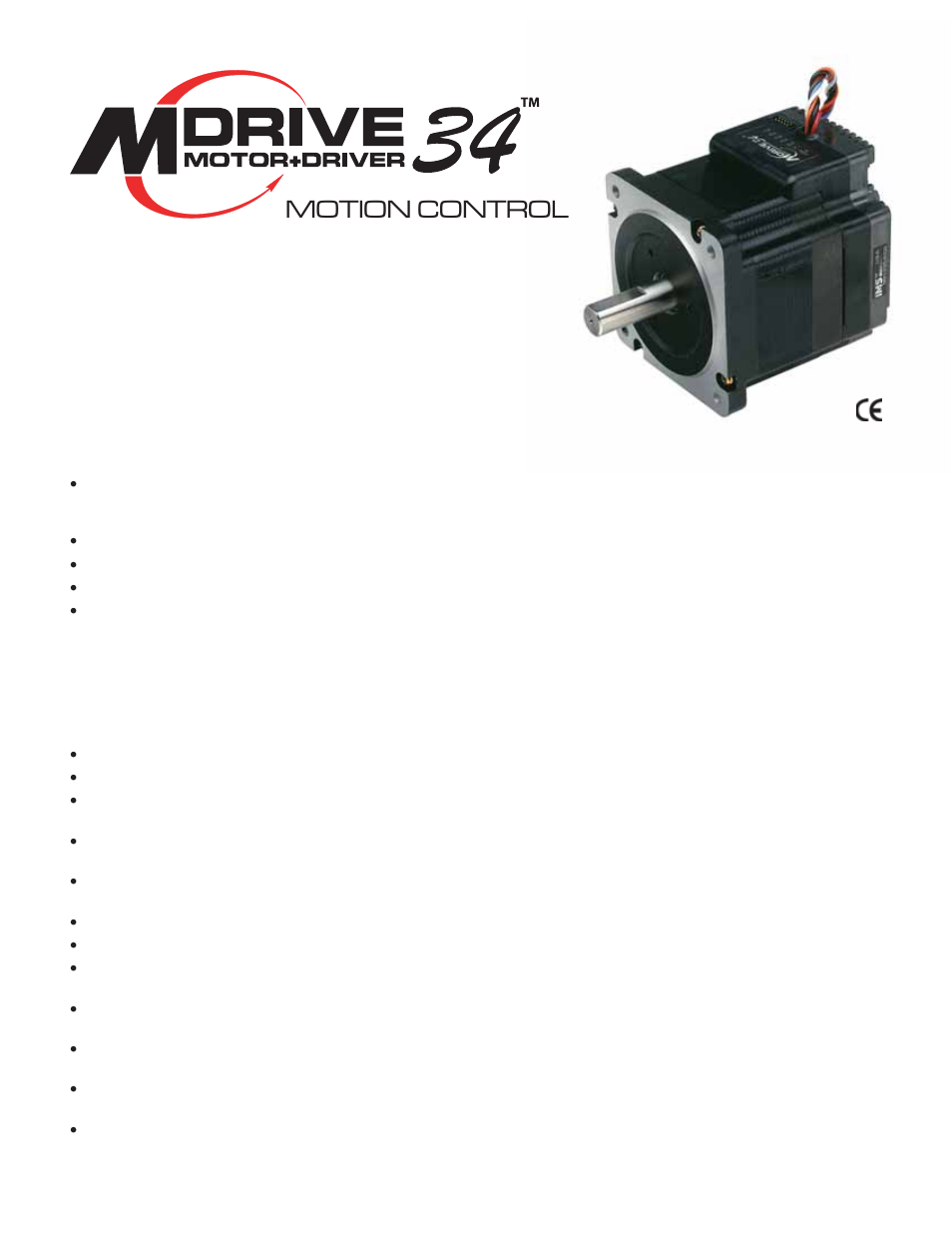 Intelligent Motion Systems MDrive34 User Manual | 6 pages