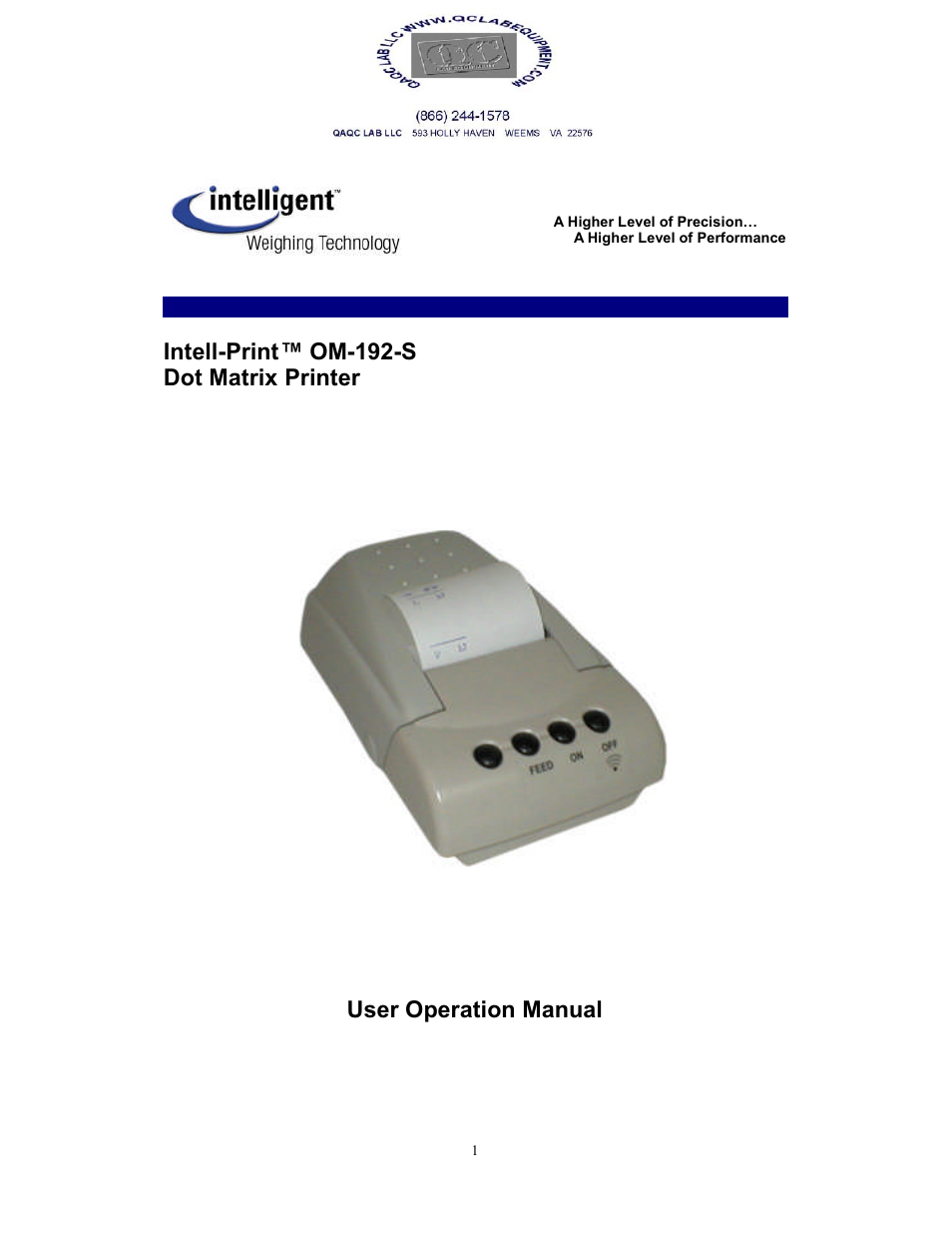 Intelligent Motion Systems intell-print om-192-s User Manual | 23 pages