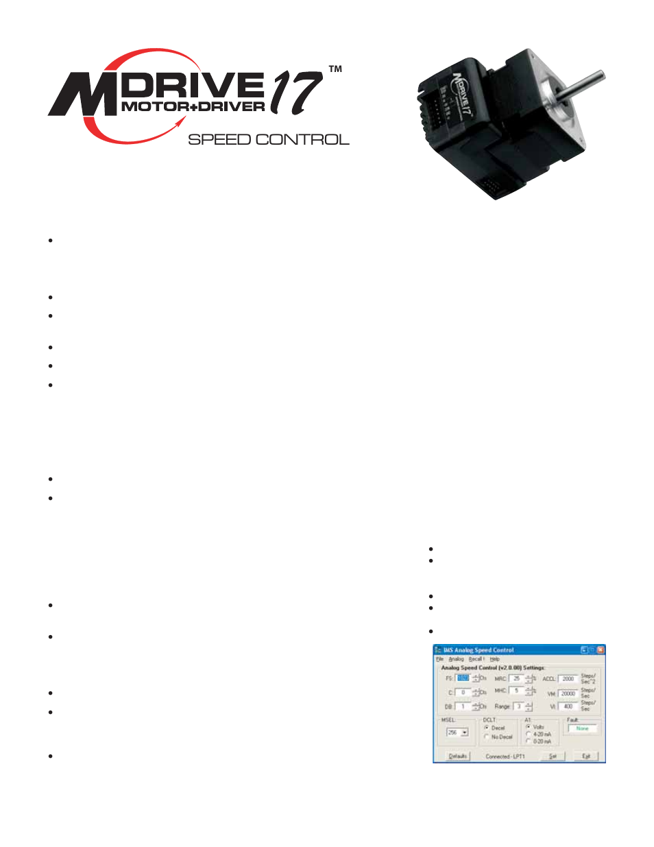 Intelligent Motion Systems MDO17 User Manual | 6 pages