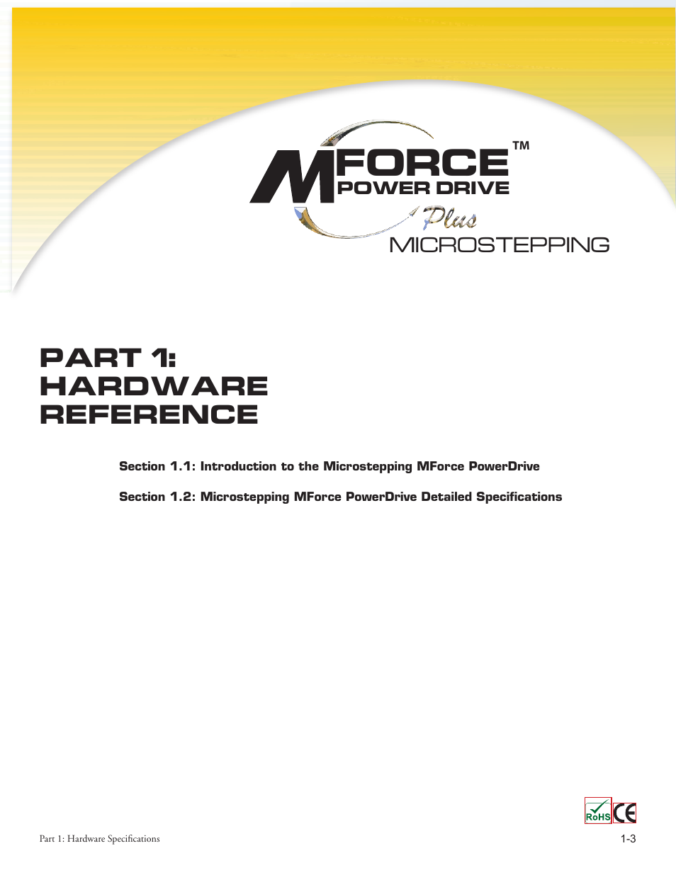 Force, Part 1: hardware reference | Intelligent Motion Systems MForce PowerDrive Plus MForce Series Microstepping PowerDrive User Manual | Page 9 / 68
