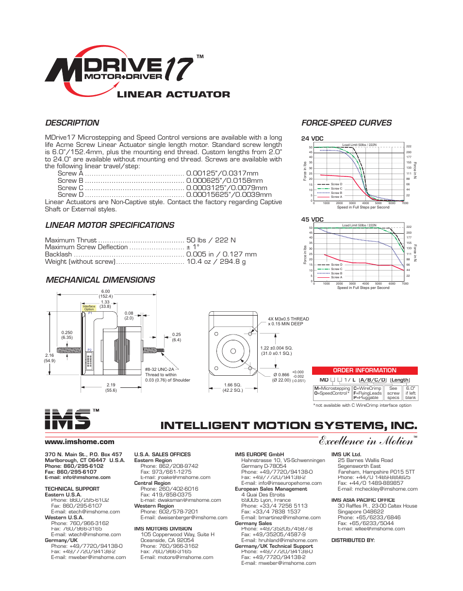 Intelligent Motion Systems 17 User Manual | 1 page