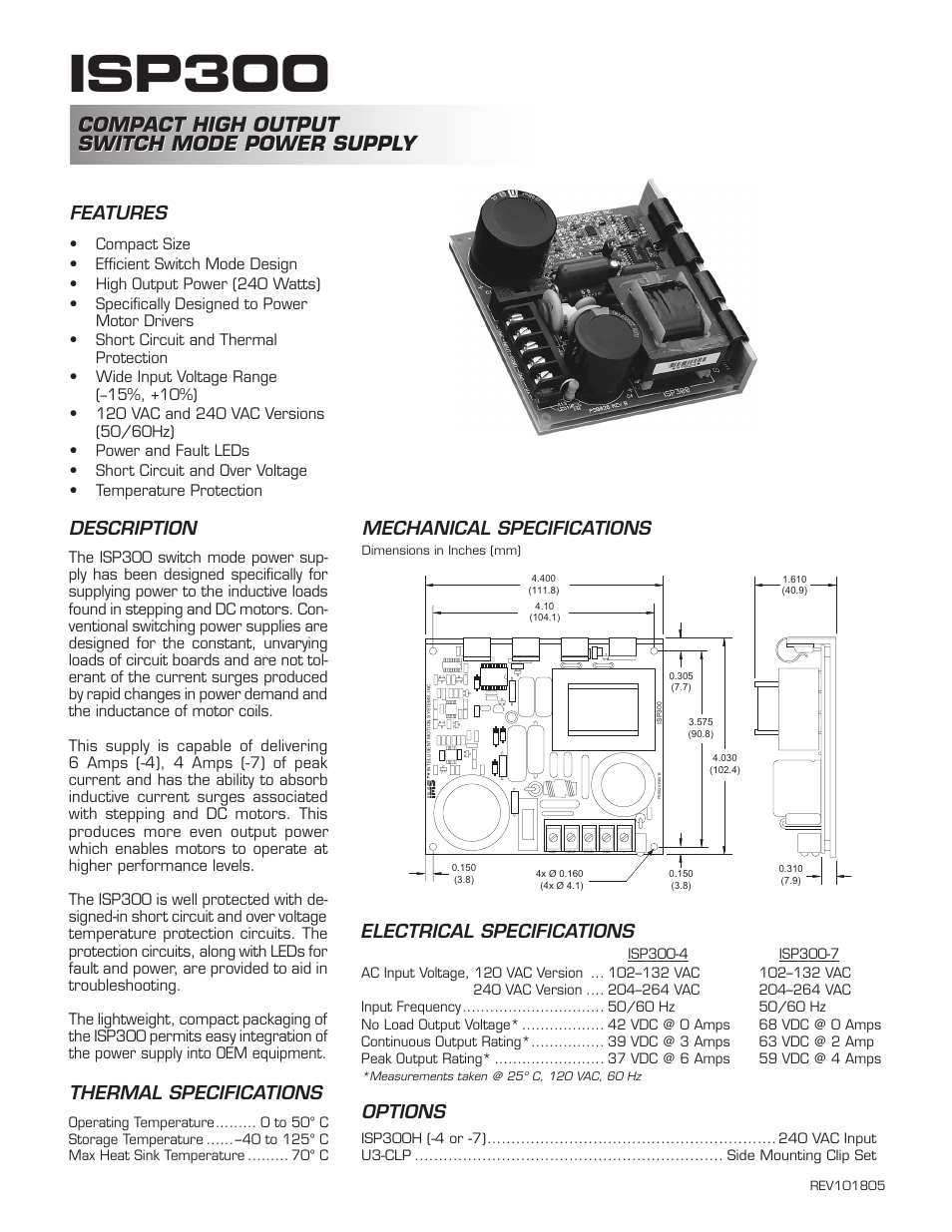 Intelligent Motion Systems ISP300 User Manual | 1 page