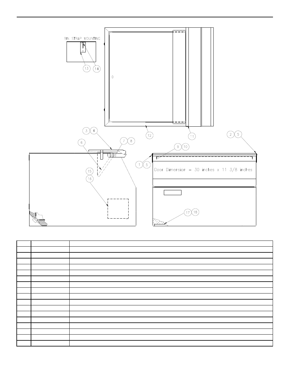 Sheet1, Storage bin b25 bin | Ice-O-Matic CRT125 User Manual | Page 4 / 9