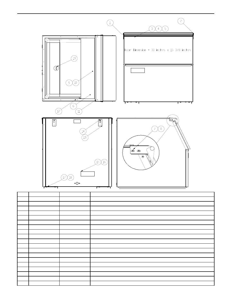 Sheet1, Storage bin b40 and b55 bin | Ice-O-Matic CRT125 User Manual | Page 6 / 9