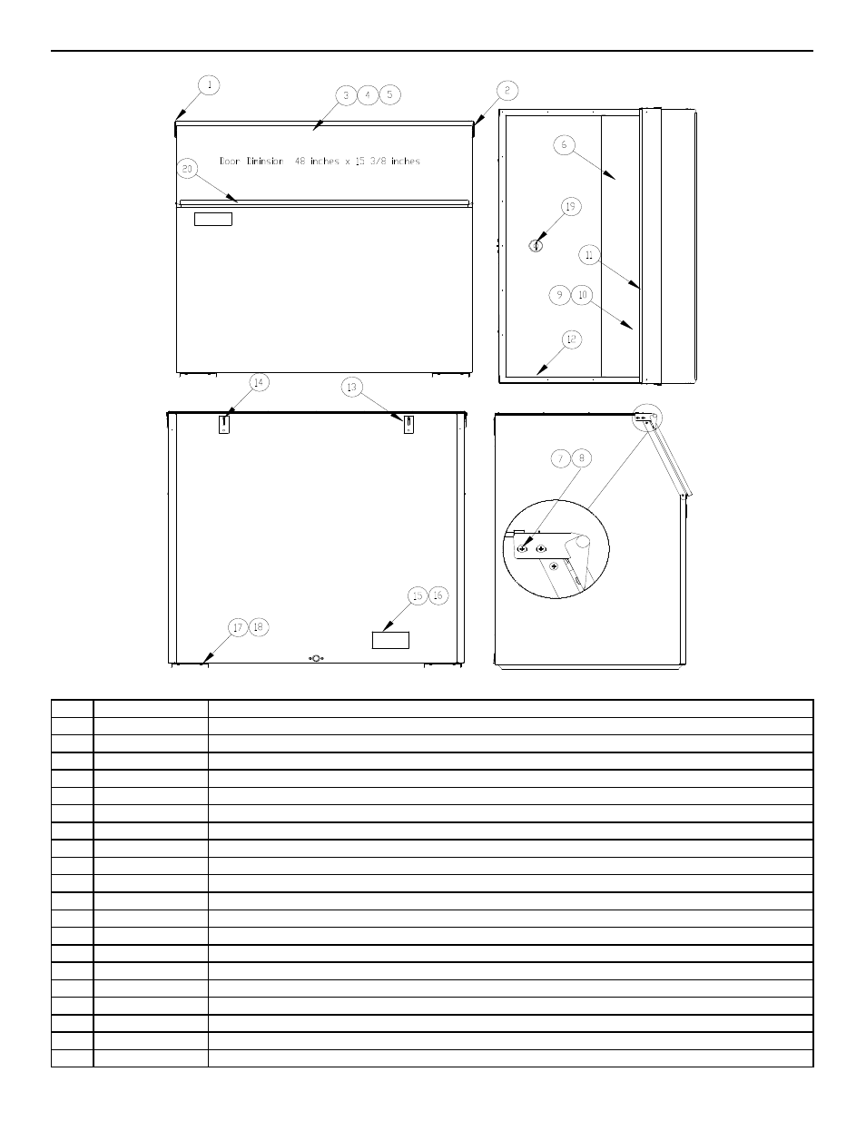Sheet1, Storage bin b100 bin | Ice-O-Matic CRT125 User Manual | Page 8 / 9