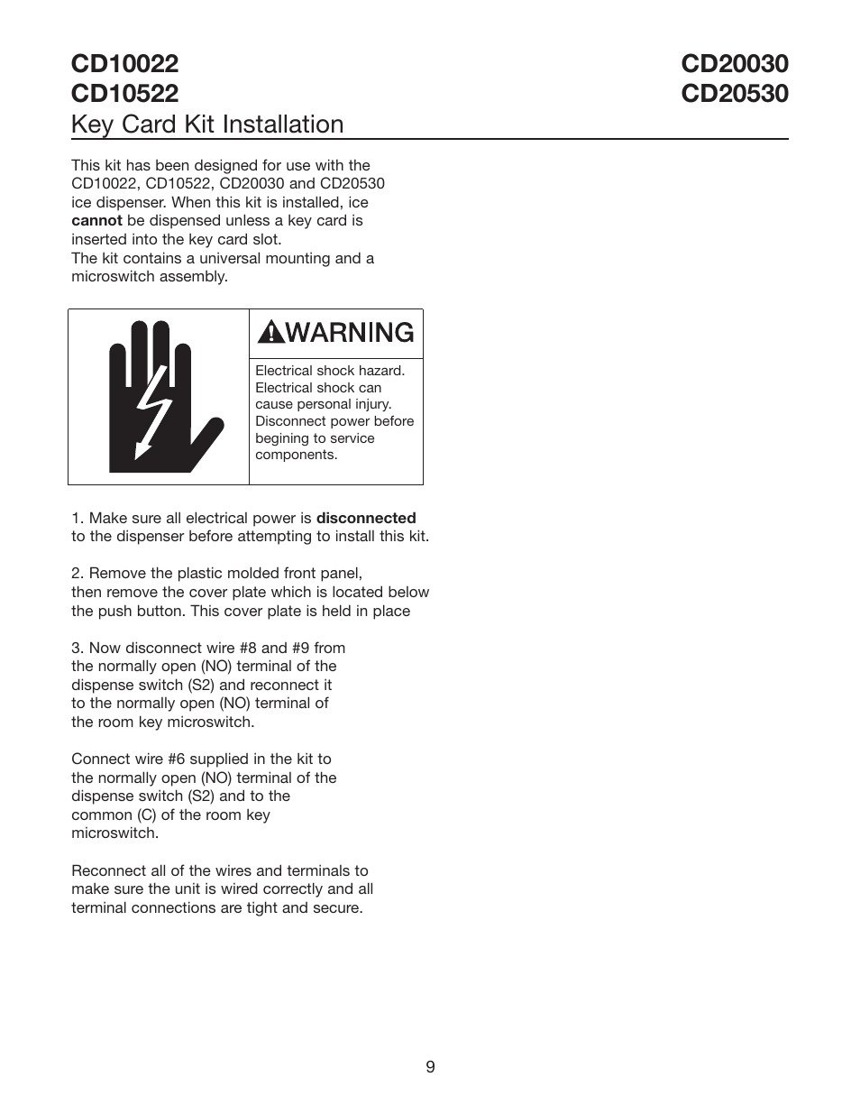 Ice-O-Matic CD20030 CD20530 User Manual | Page 11 / 22