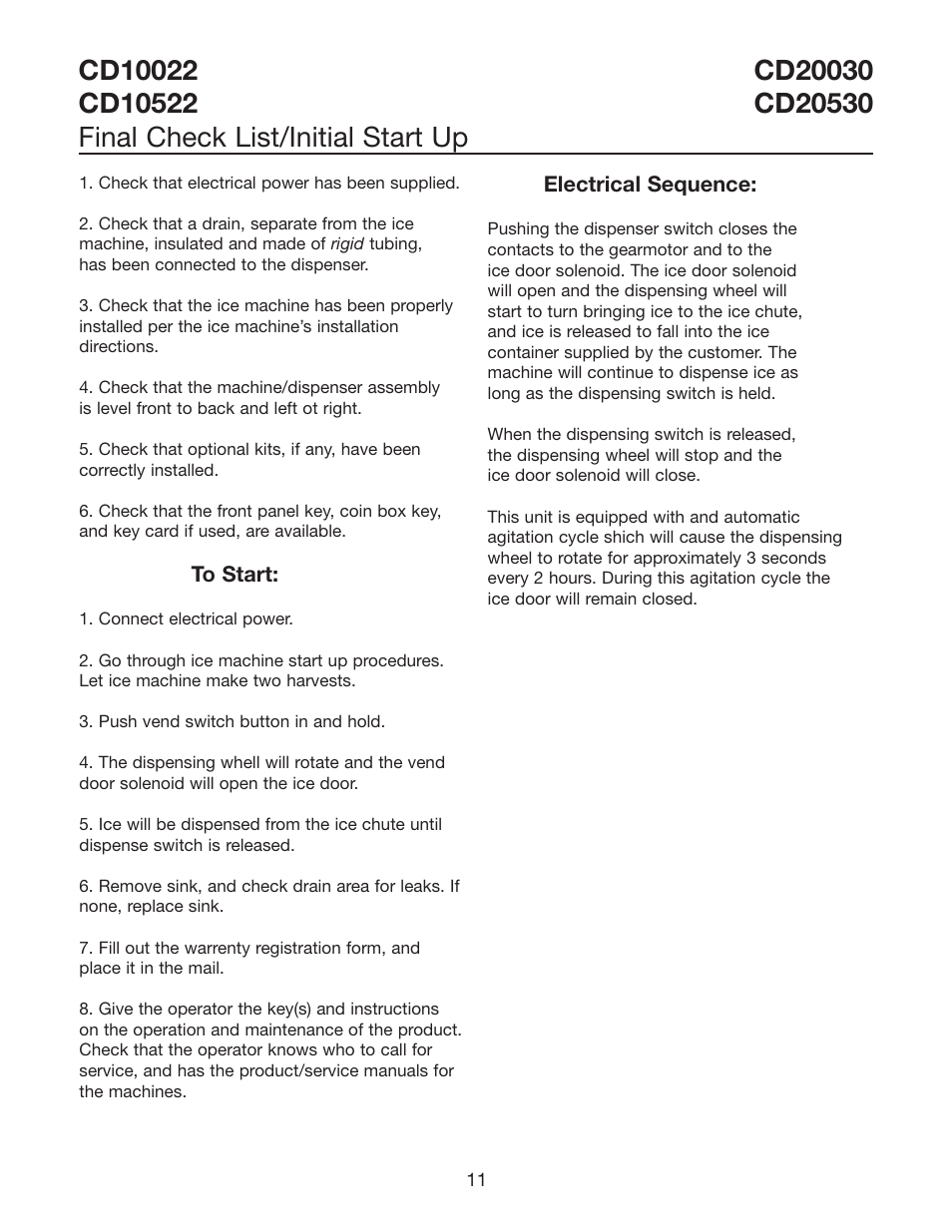 Ice-O-Matic CD20030 CD20530 User Manual | Page 13 / 22