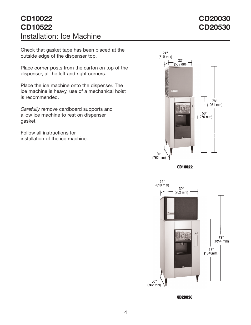 Ice-O-Matic CD20030 CD20530 User Manual | Page 6 / 22