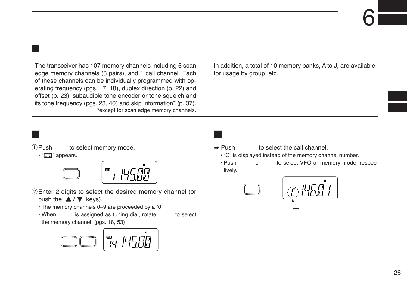 Selecting the call channel, General description | Icom IC-V85-T User Manual | Page 39 / 80