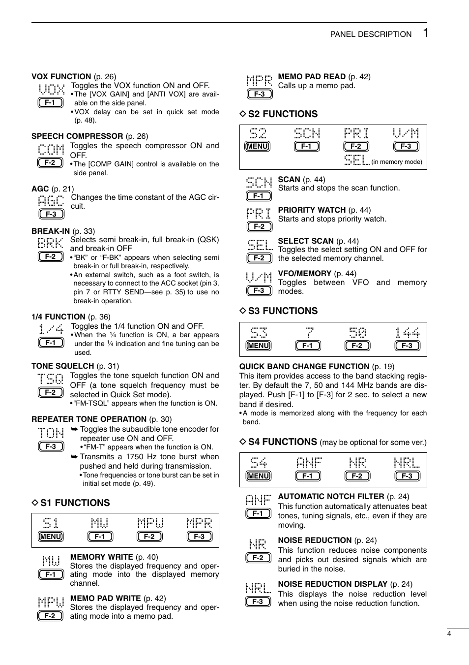 Pri sel | Icom I706MKTMG User Manual | Page 7 / 75