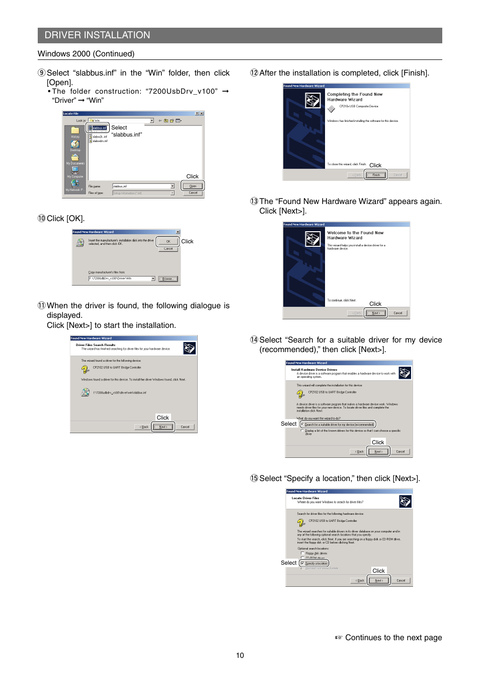 Driver installation | Icom IC-7200 User Manual | Page 10 / 19