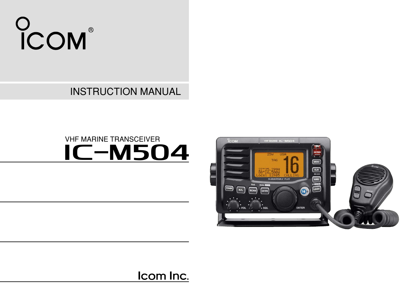 Icom IC-M504 User Manual | 80 pages