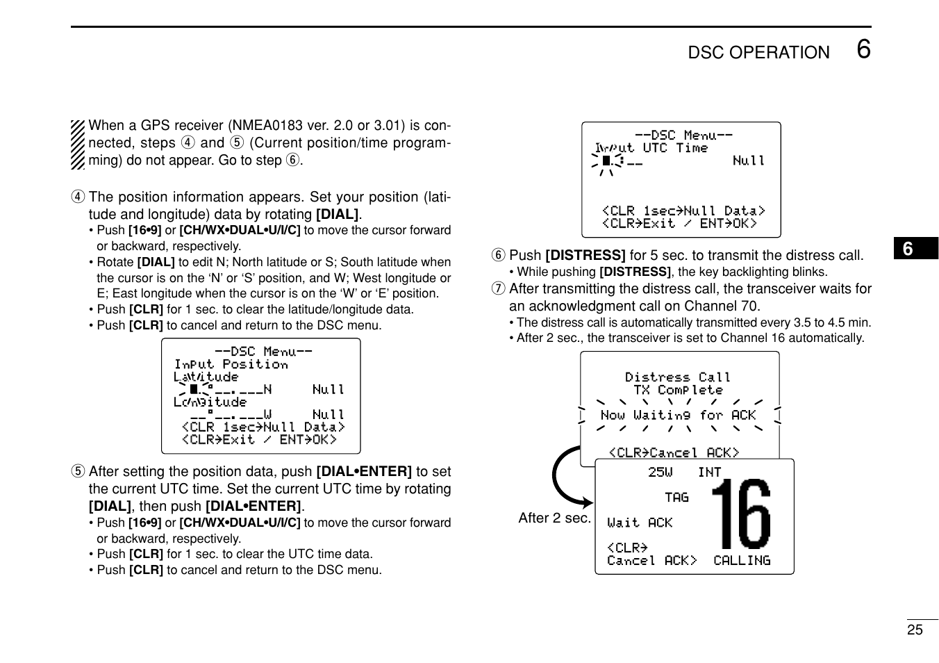 Dsc operation | Icom IC-M504 User Manual | Page 31 / 80