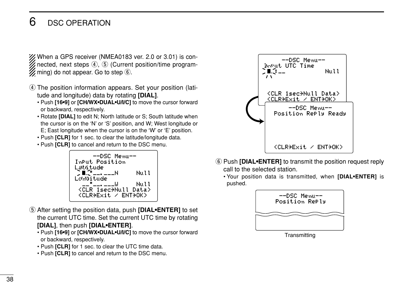 Dsc operation | Icom IC-M504 User Manual | Page 44 / 80