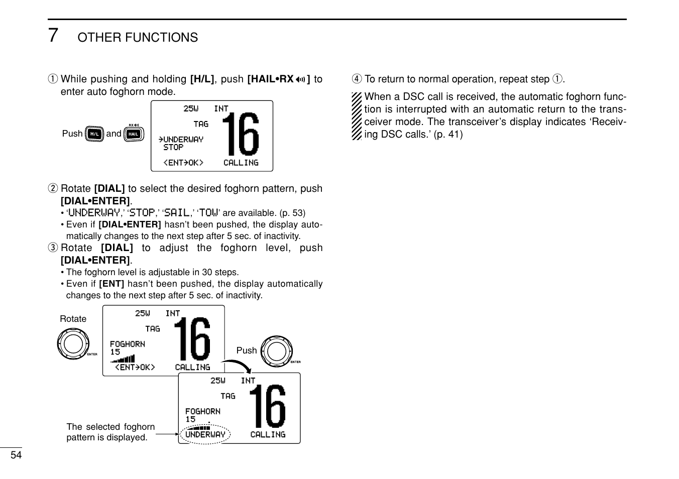 Other functions | Icom IC-M504 User Manual | Page 60 / 80