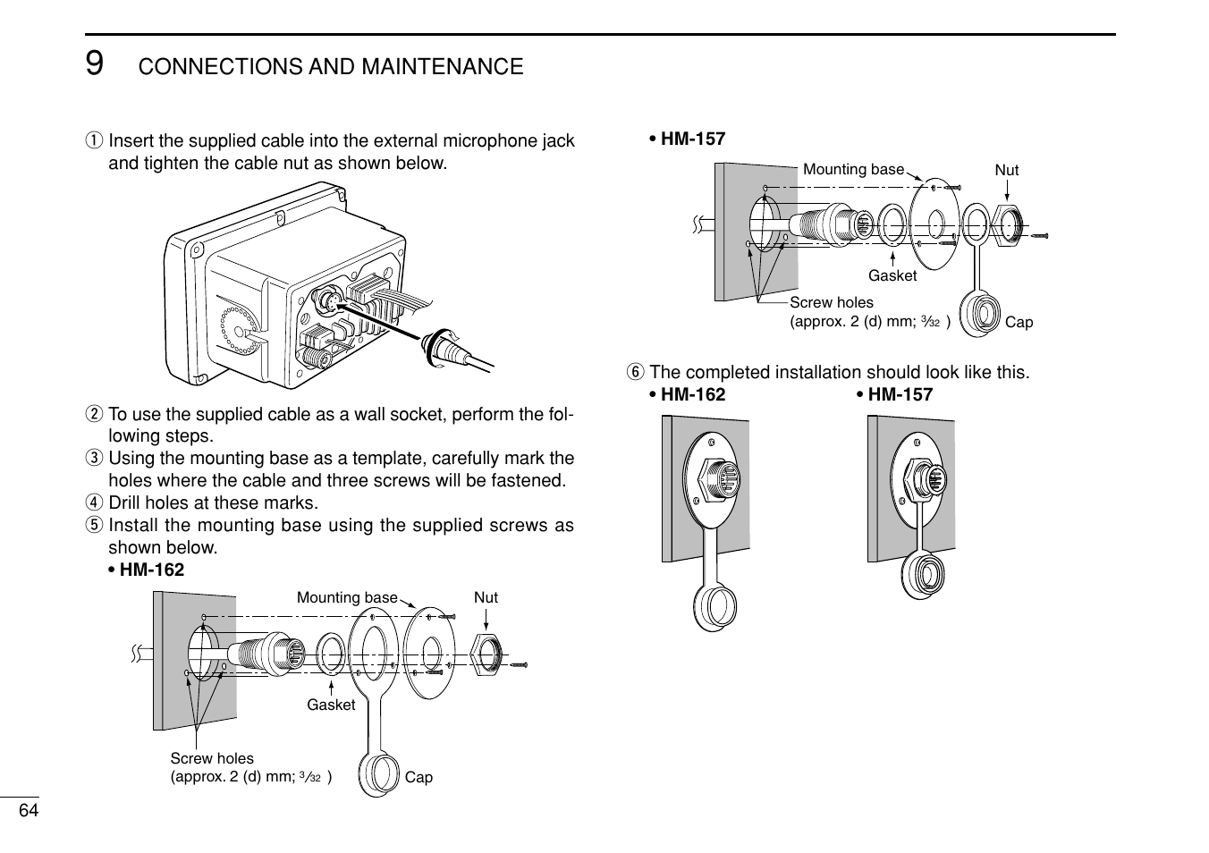 Connections and maintenance | Icom IC-M504 User Manual | Page 70 / 80