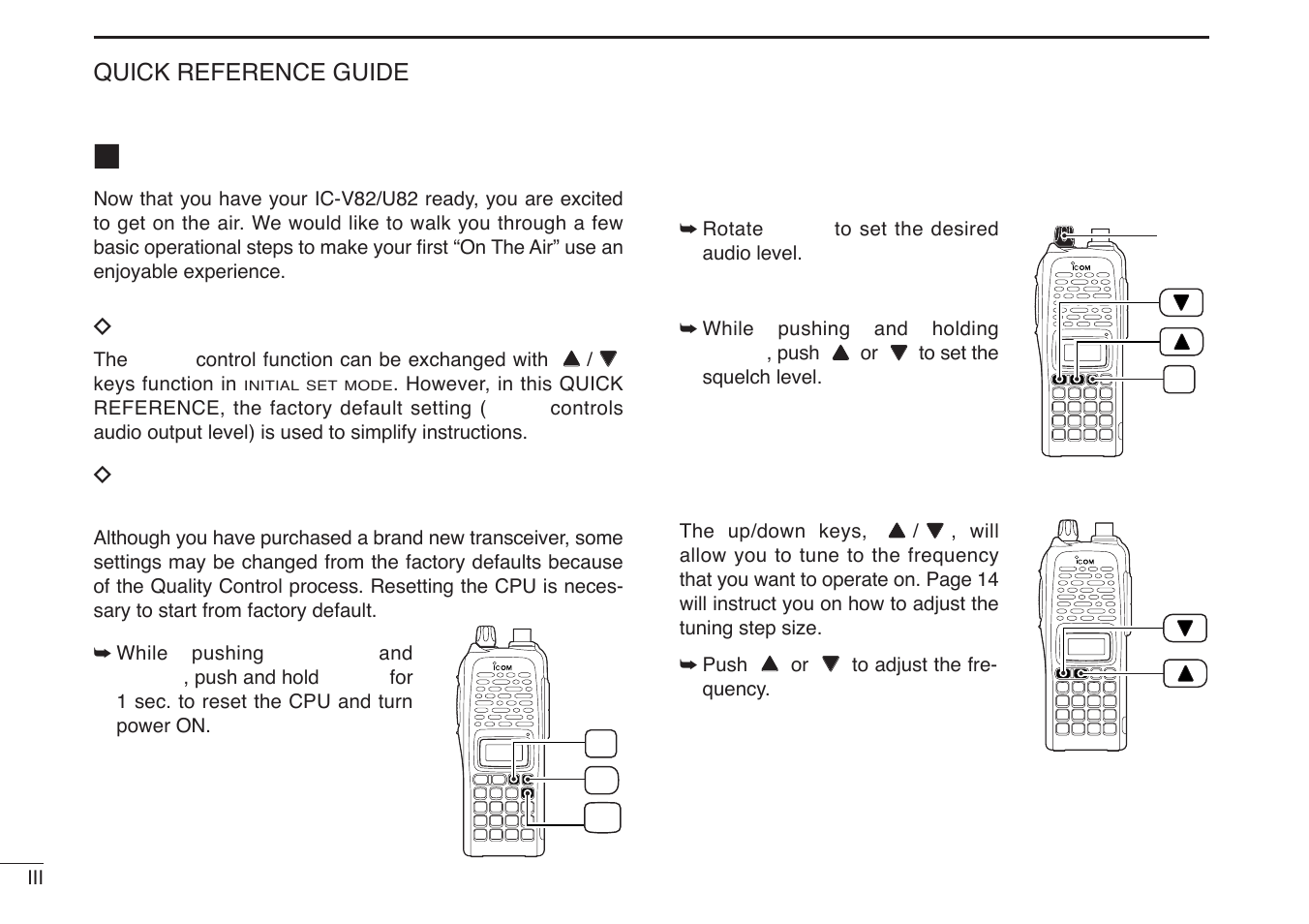 Your first contact | Icom IC-U82 User Manual | Page 10 / 96