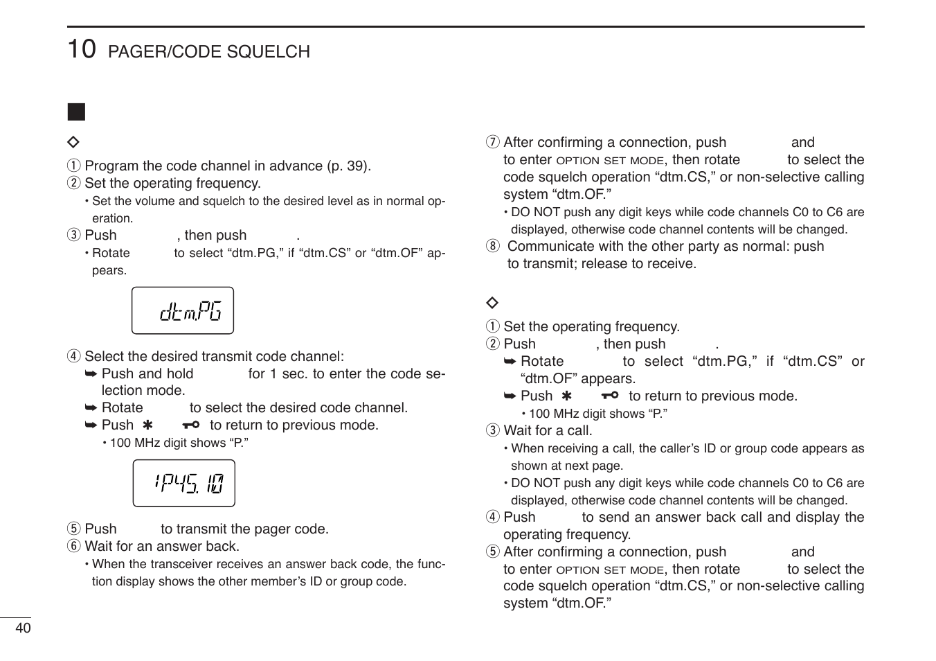 Pager operation | Icom IC-U82 User Manual | Page 52 / 96