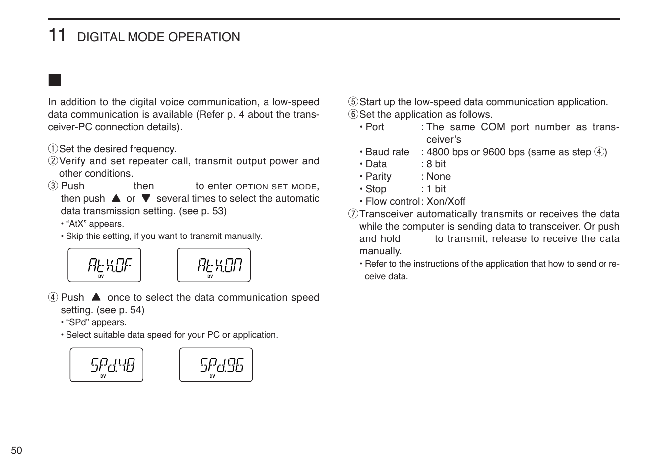 Low-speed data communication | Icom IC-U82 User Manual | Page 62 / 96
