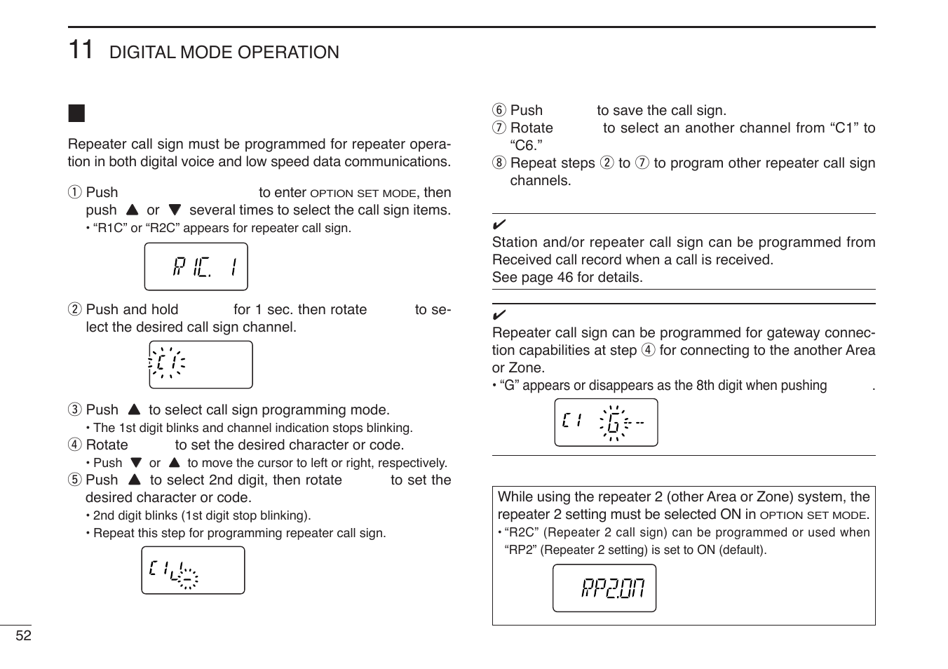 Repeater call sign programming | Icom IC-U82 User Manual | Page 64 / 96