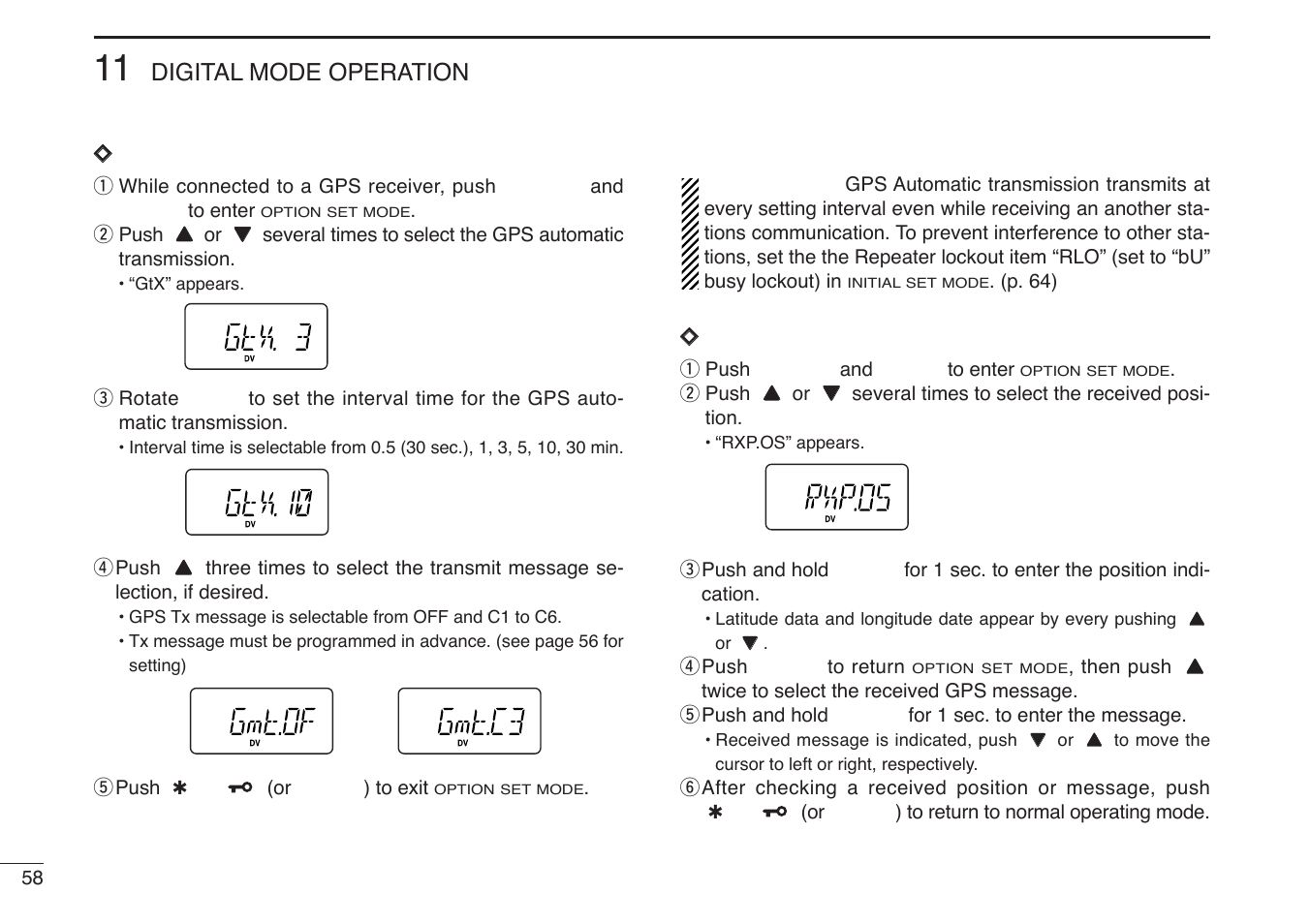 Dreceiving a gps transmission | Icom IC-U82 User Manual | Page 70 / 96