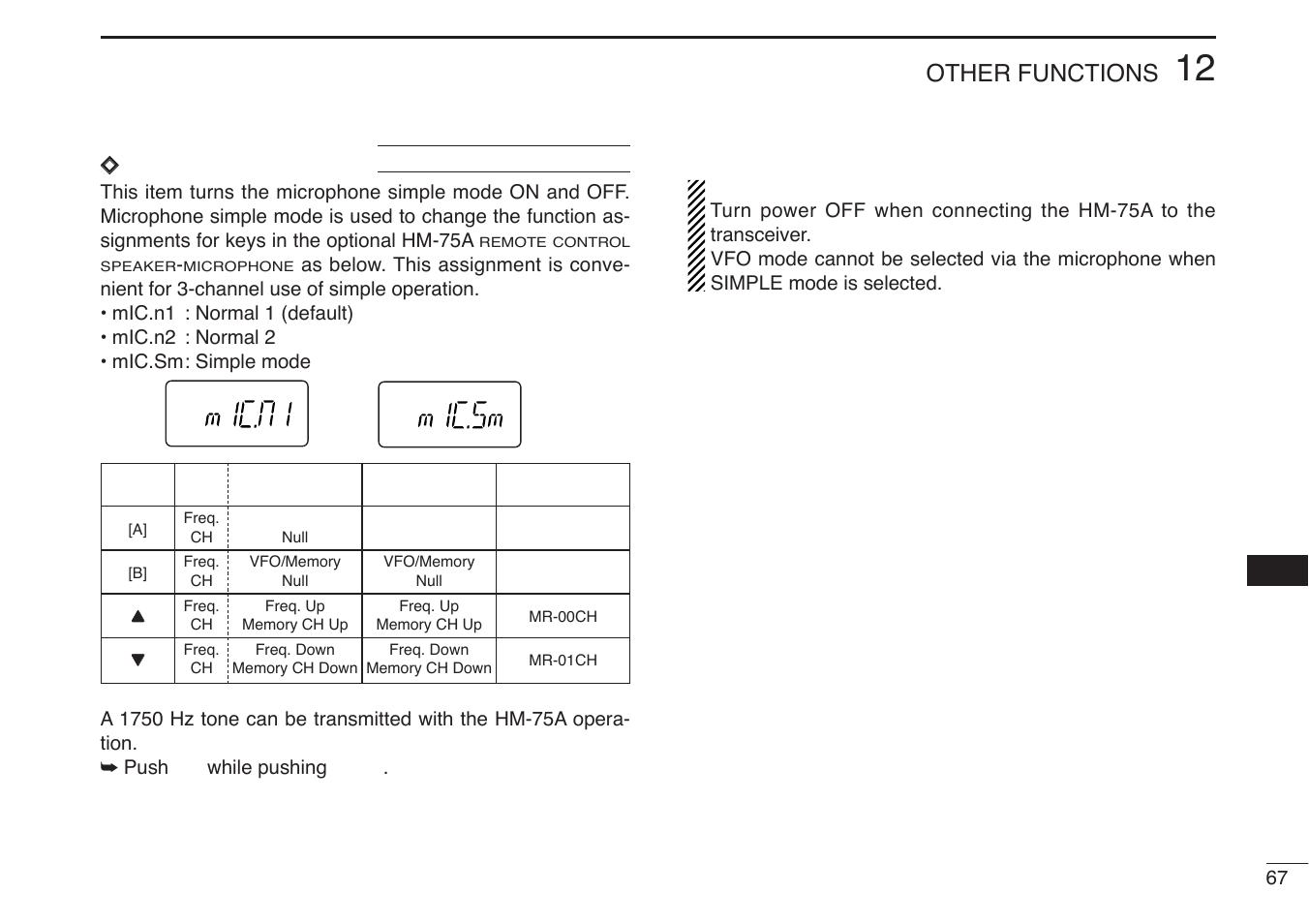 Other functions, Dmic simple mode | Icom IC-U82 User Manual | Page 79 / 96