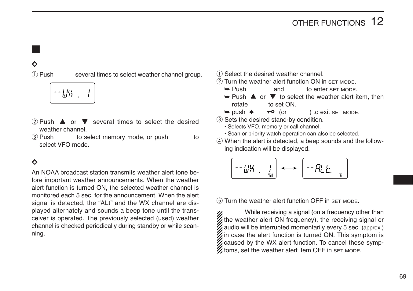Weather channel operation | Icom IC-U82 User Manual | Page 81 / 96