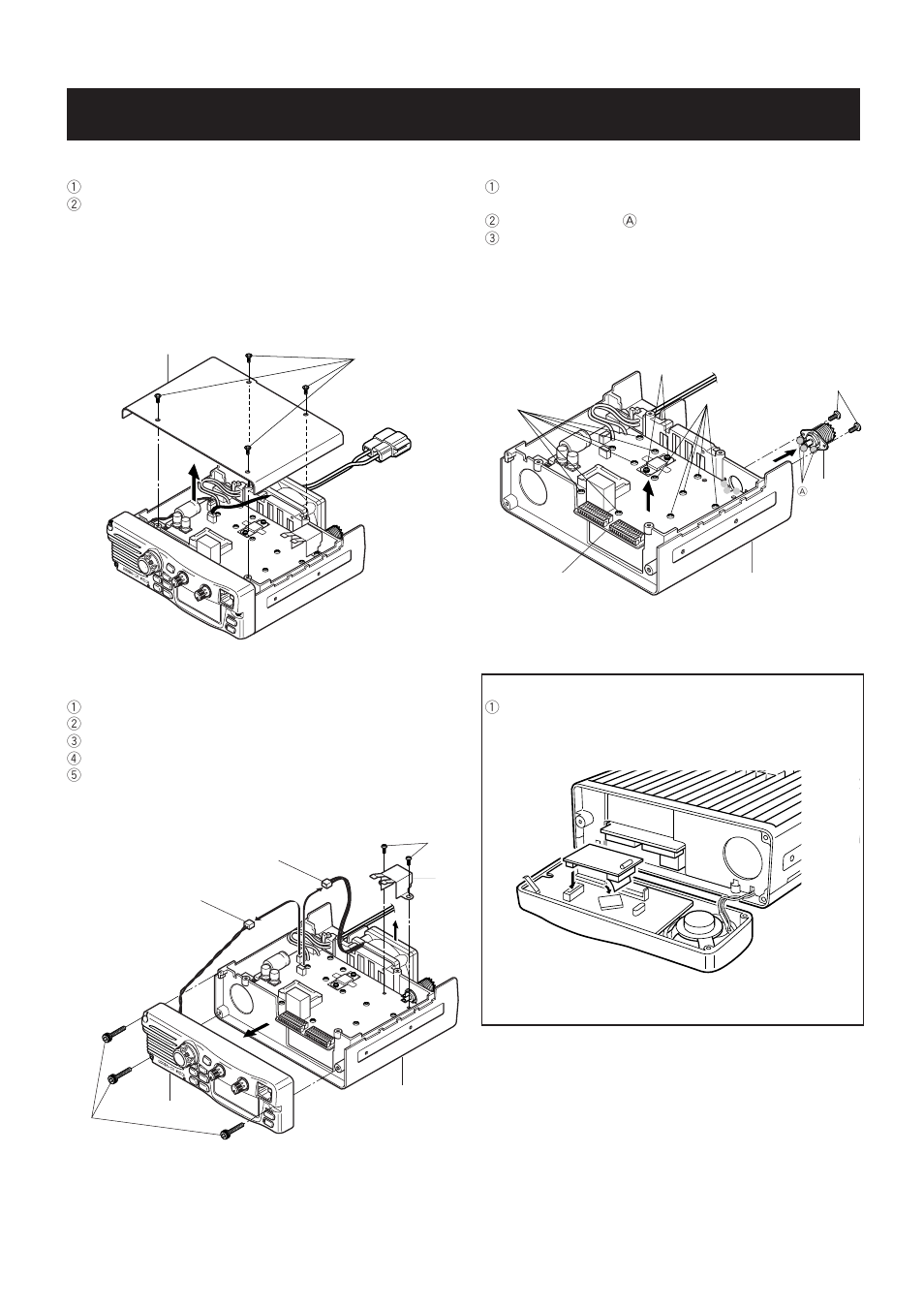 Disassembly instructions | Icom IC-V8000 User Manual | Page 6 / 19