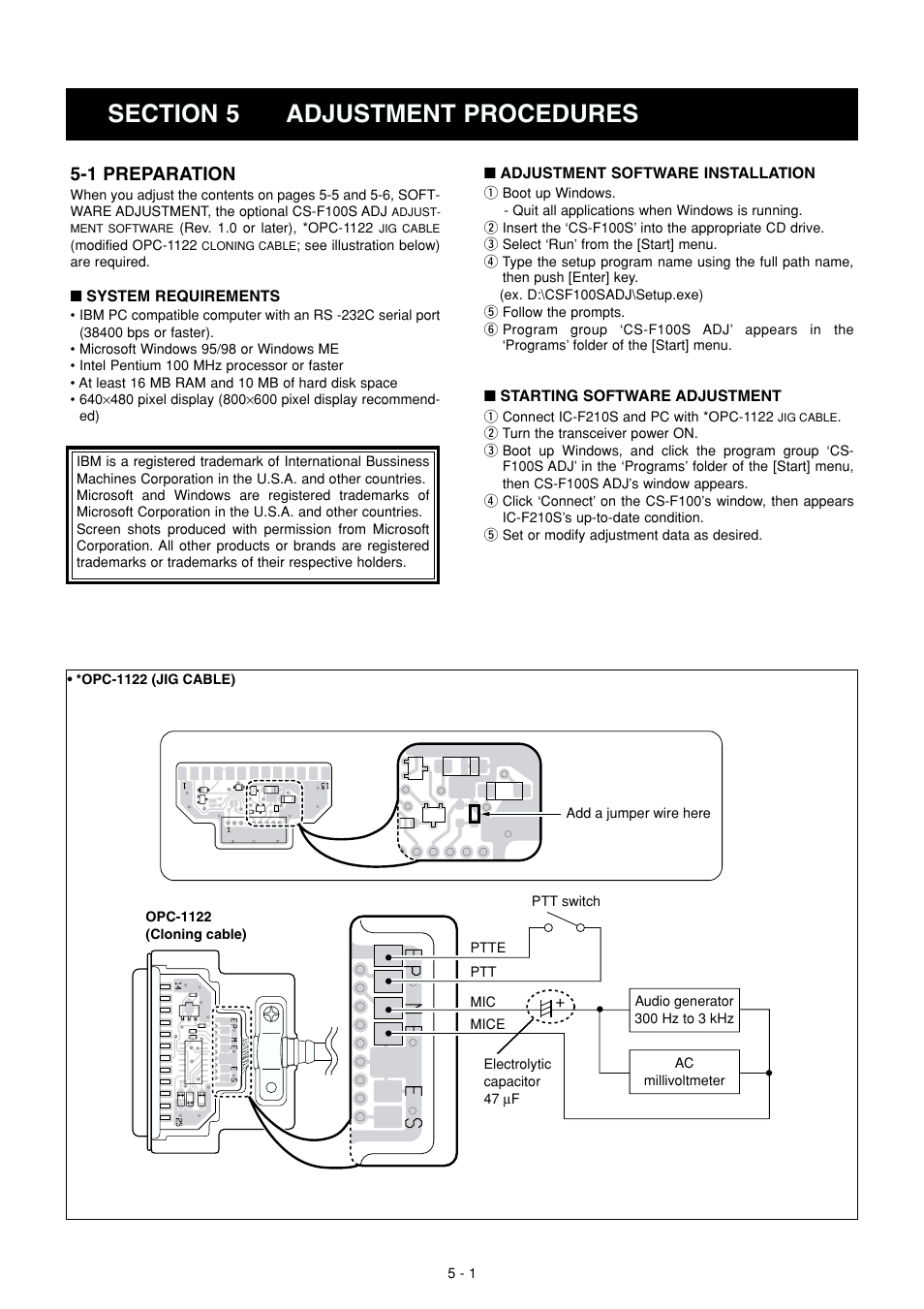 Adjustment procedures, Preparation, 1 preparation | Icom IC F121S User Manual | Page 49 / 74