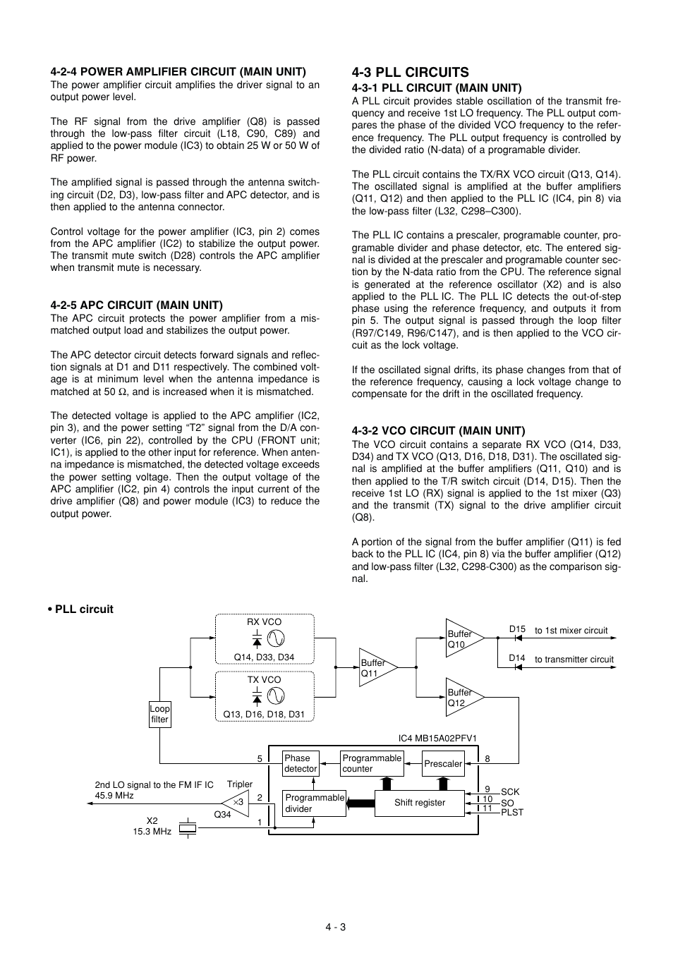 Pll circuits, 3 pll circuits | Icom IC F121S User Manual | Page 9 / 74