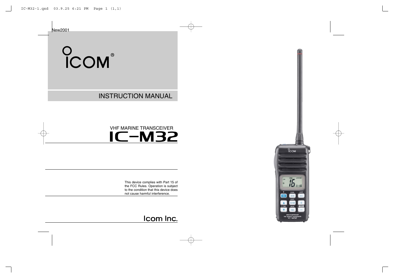 Icom IC-M32 User Manual | 40 pages