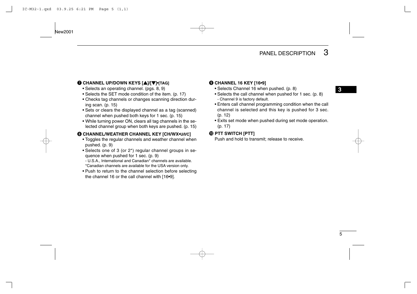 Icom IC-M32 User Manual | Page 11 / 40