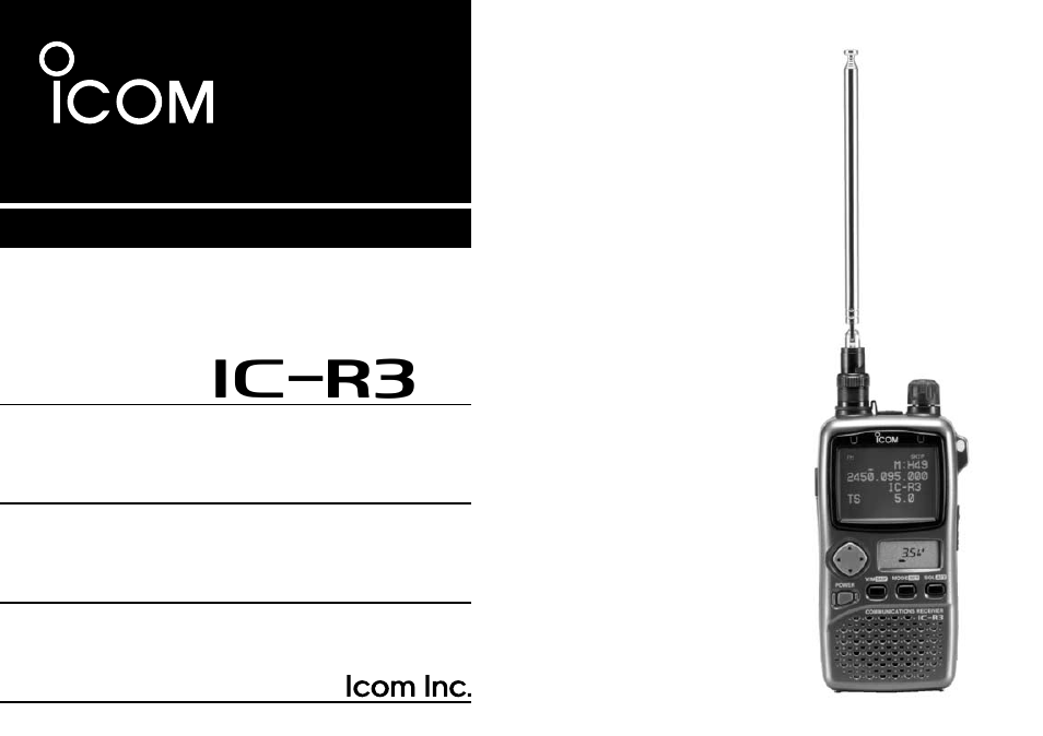 Icom COMMUNICATIONS RECEIVER IC-R3 User Manual | 64 pages