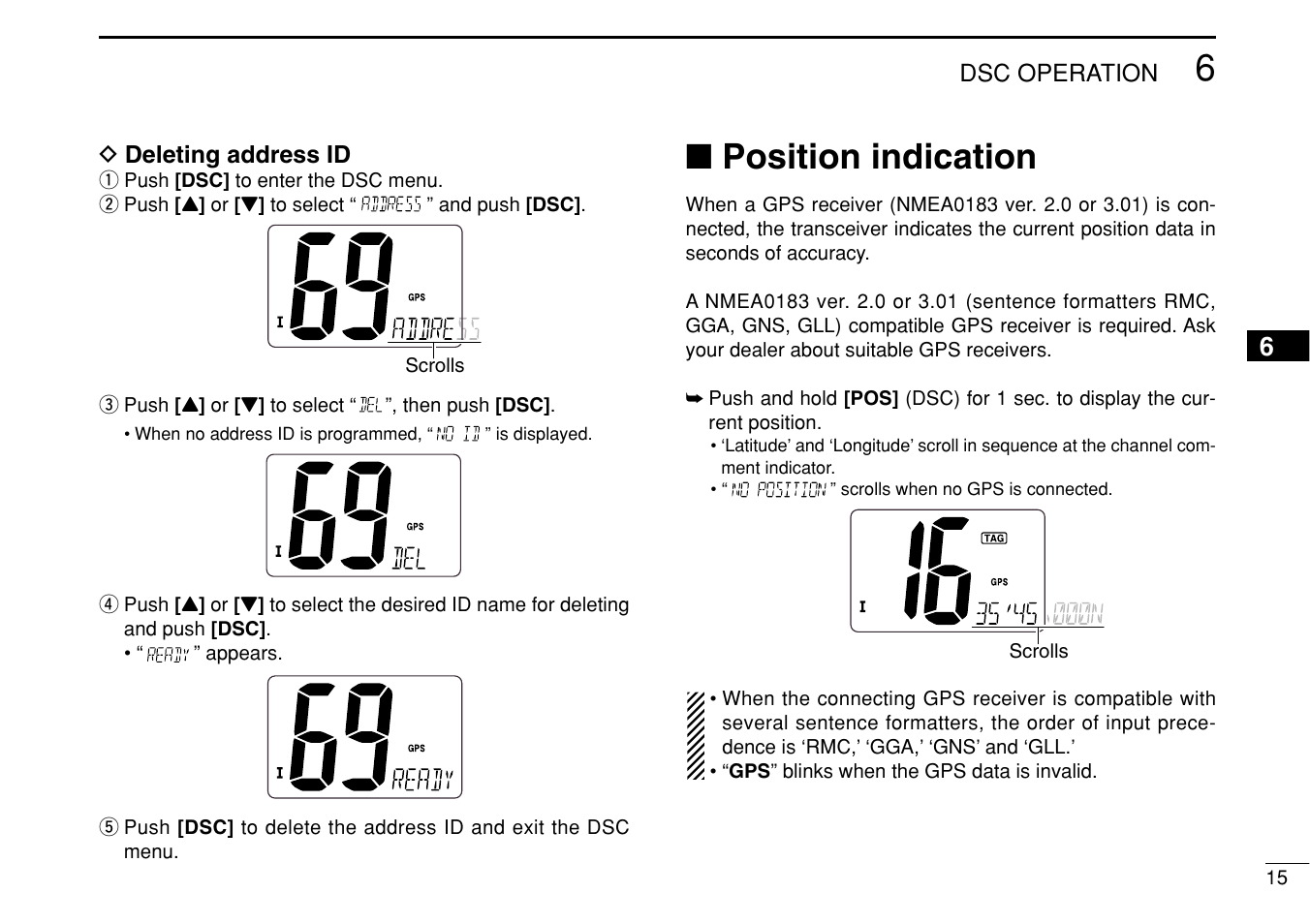 Position indication | Icom iM304 User Manual | Page 21 / 48