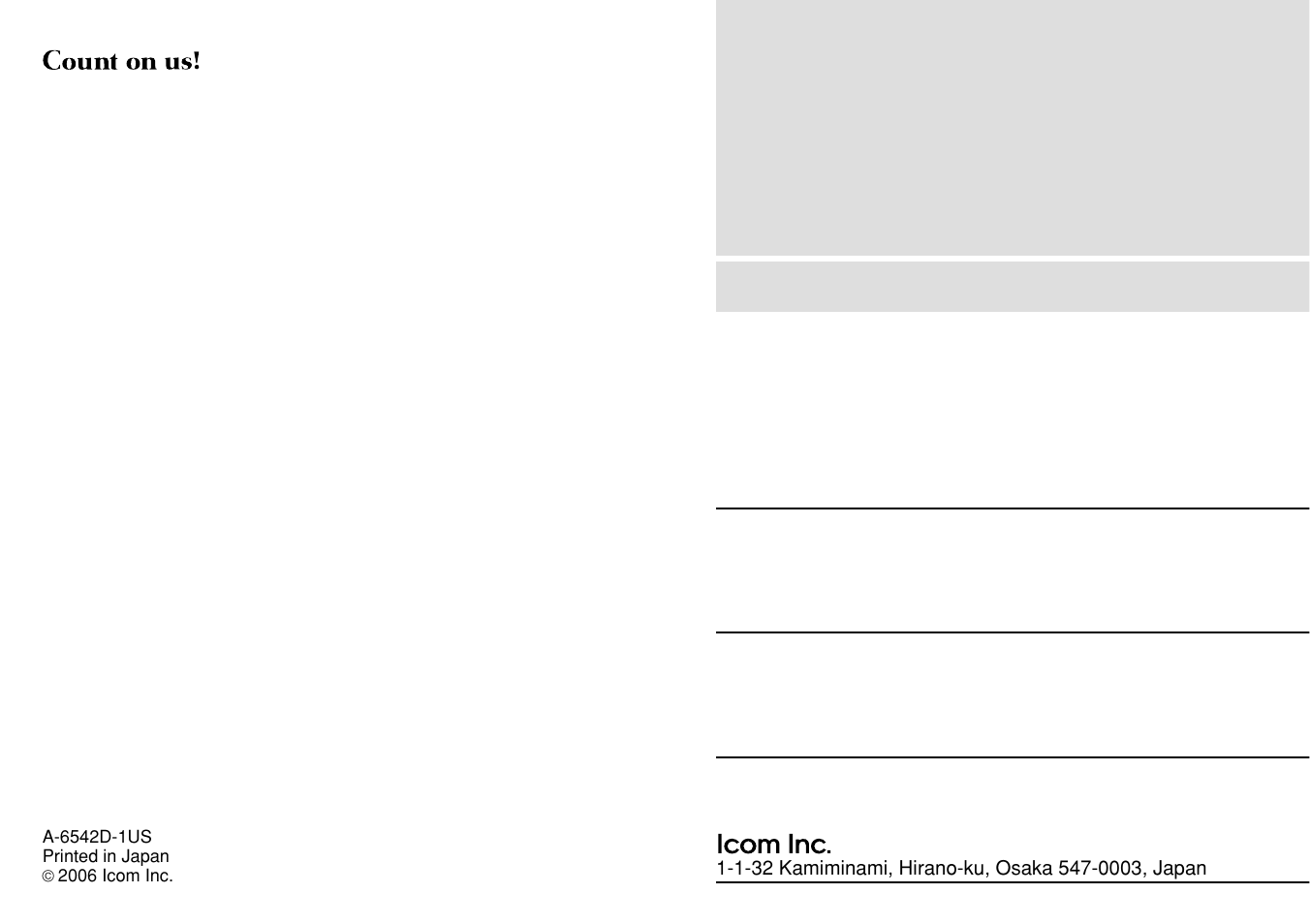 Icom iM304 User Manual | Page 48 / 48