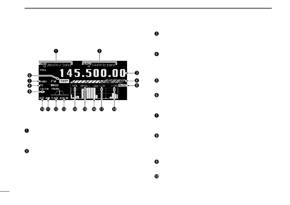 Function display | Icom COMMUNICATION RECEIVER IC PCR100 User Manual | Page 14 / 44
