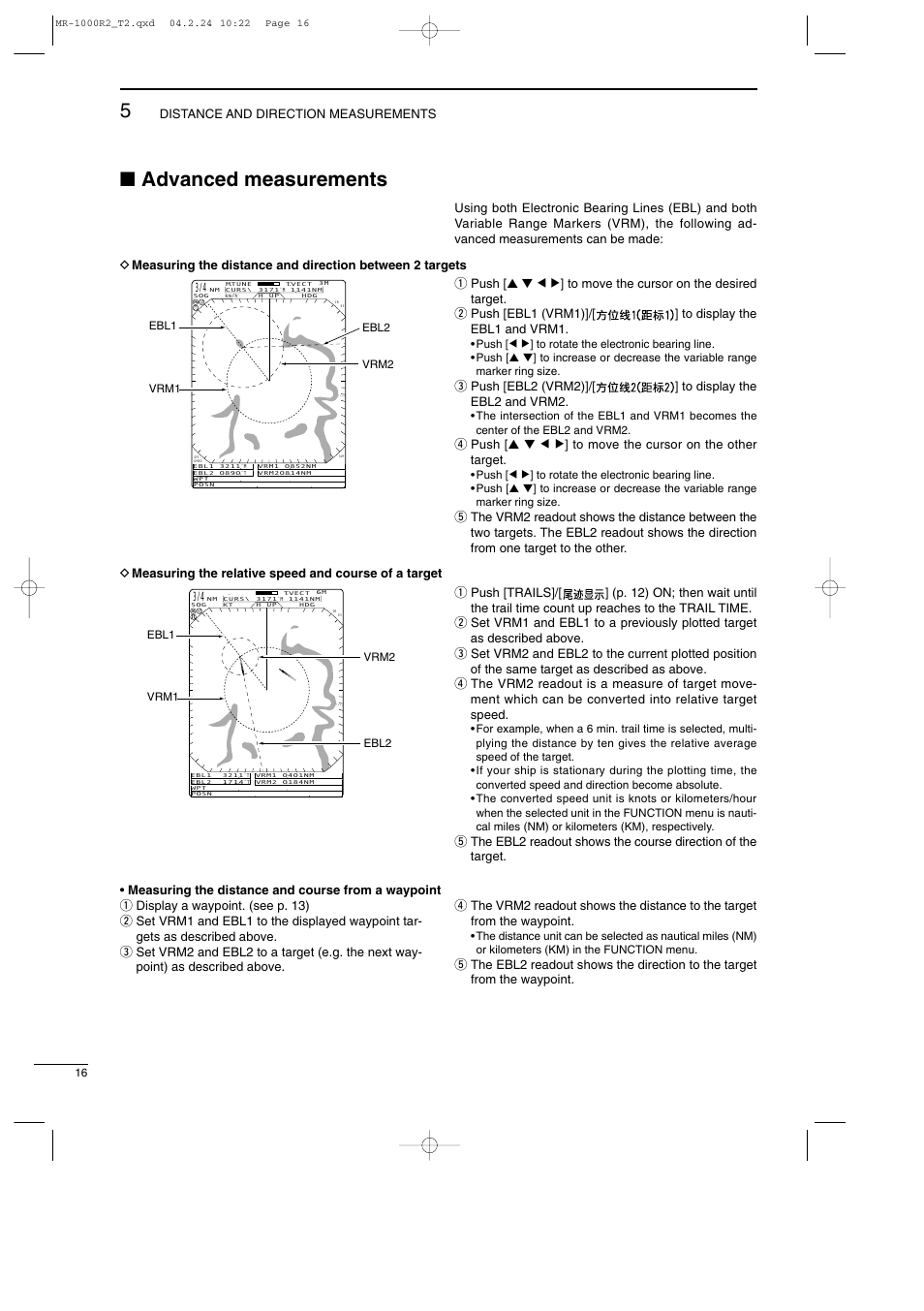 Advanced measurements | Icom MR-1000TTM User Manual | Page 20 / 47