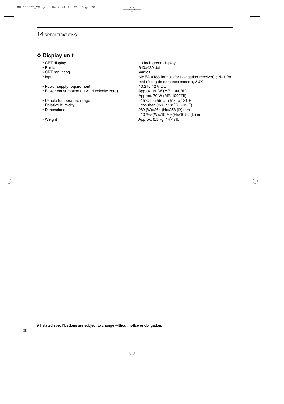 Dd display unit | Icom MR-1000TTM User Manual | Page 42 / 47