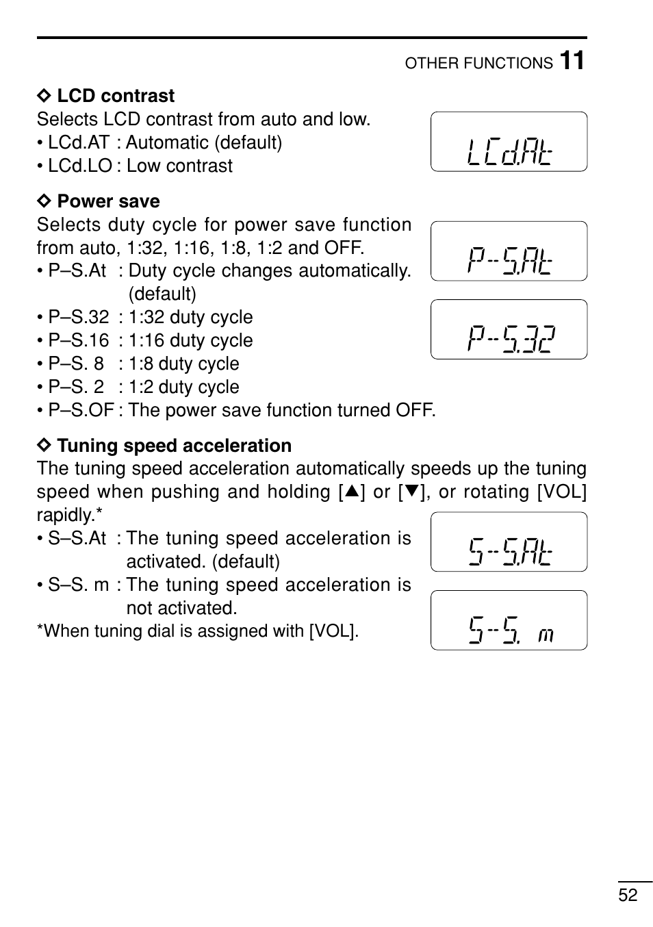 When tuning dial is assigned with [vol | Icom IC-V8 User Manual | Page 61 / 68