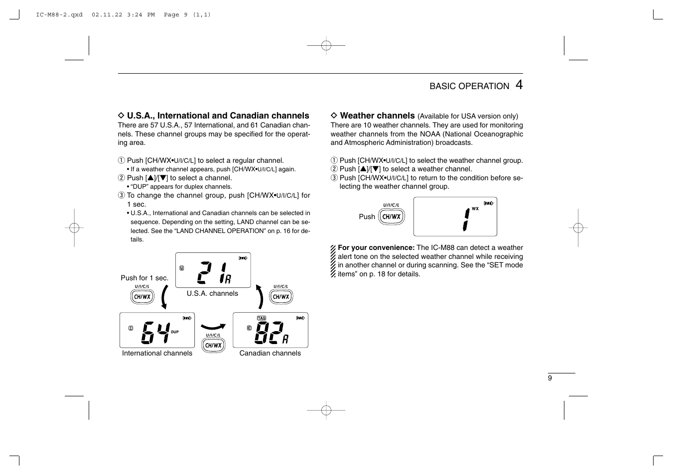 Icom IC-M88 User Manual | Page 15 / 40