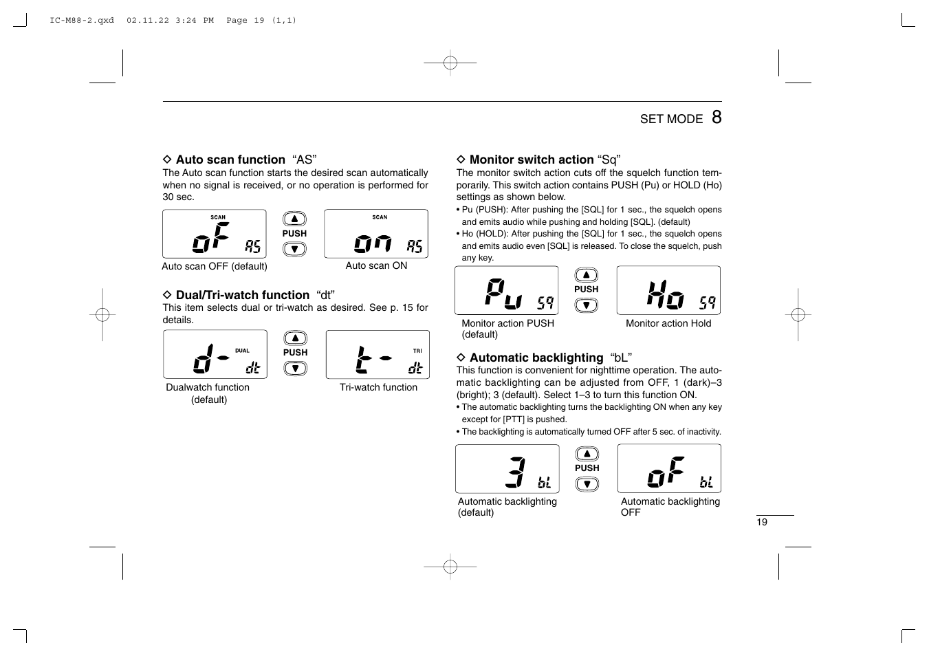 Icom IC-M88 User Manual | Page 25 / 40