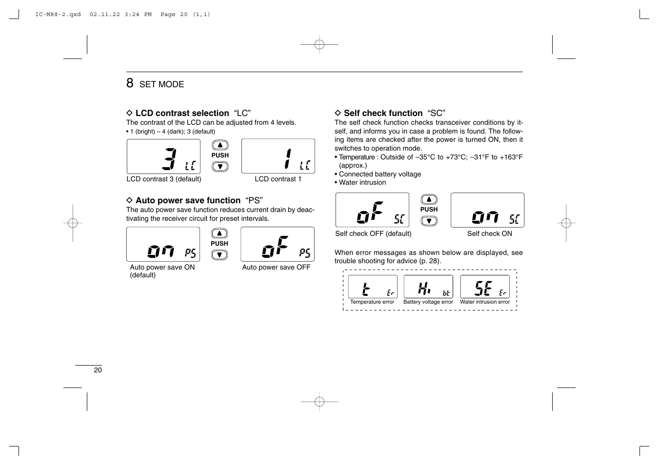 Icom IC-M88 User Manual | Page 26 / 40