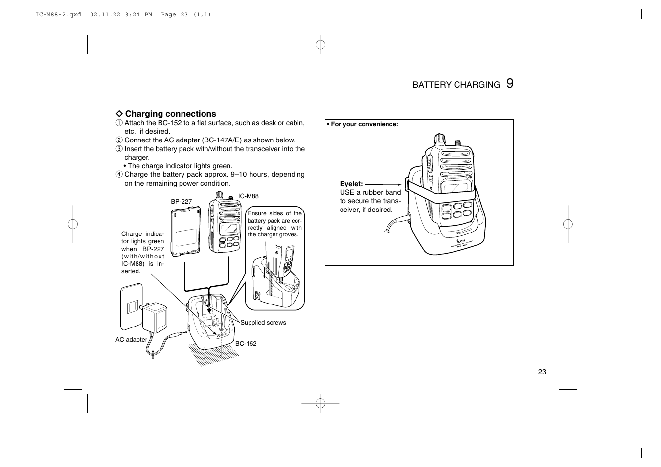 Icom IC-M88 User Manual | Page 29 / 40