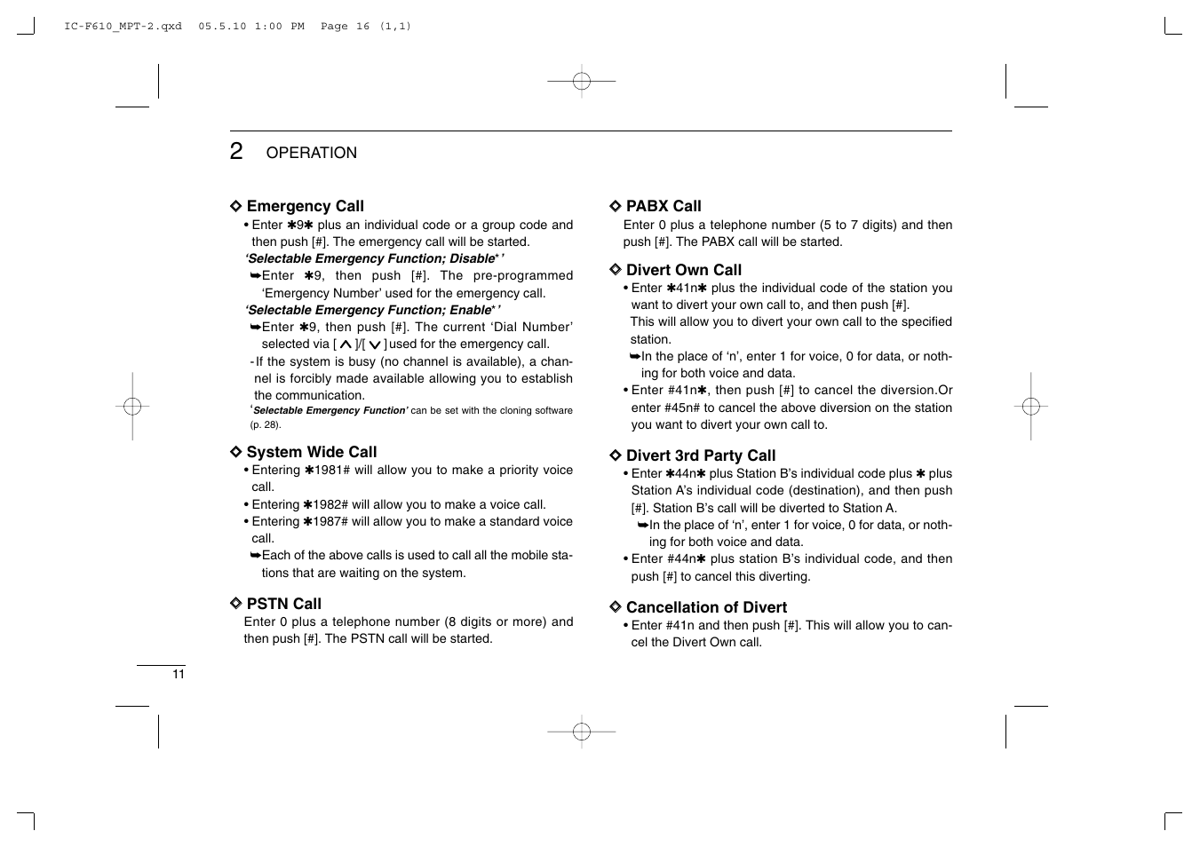 Icom IC-F610 User Manual | Page 16 / 36