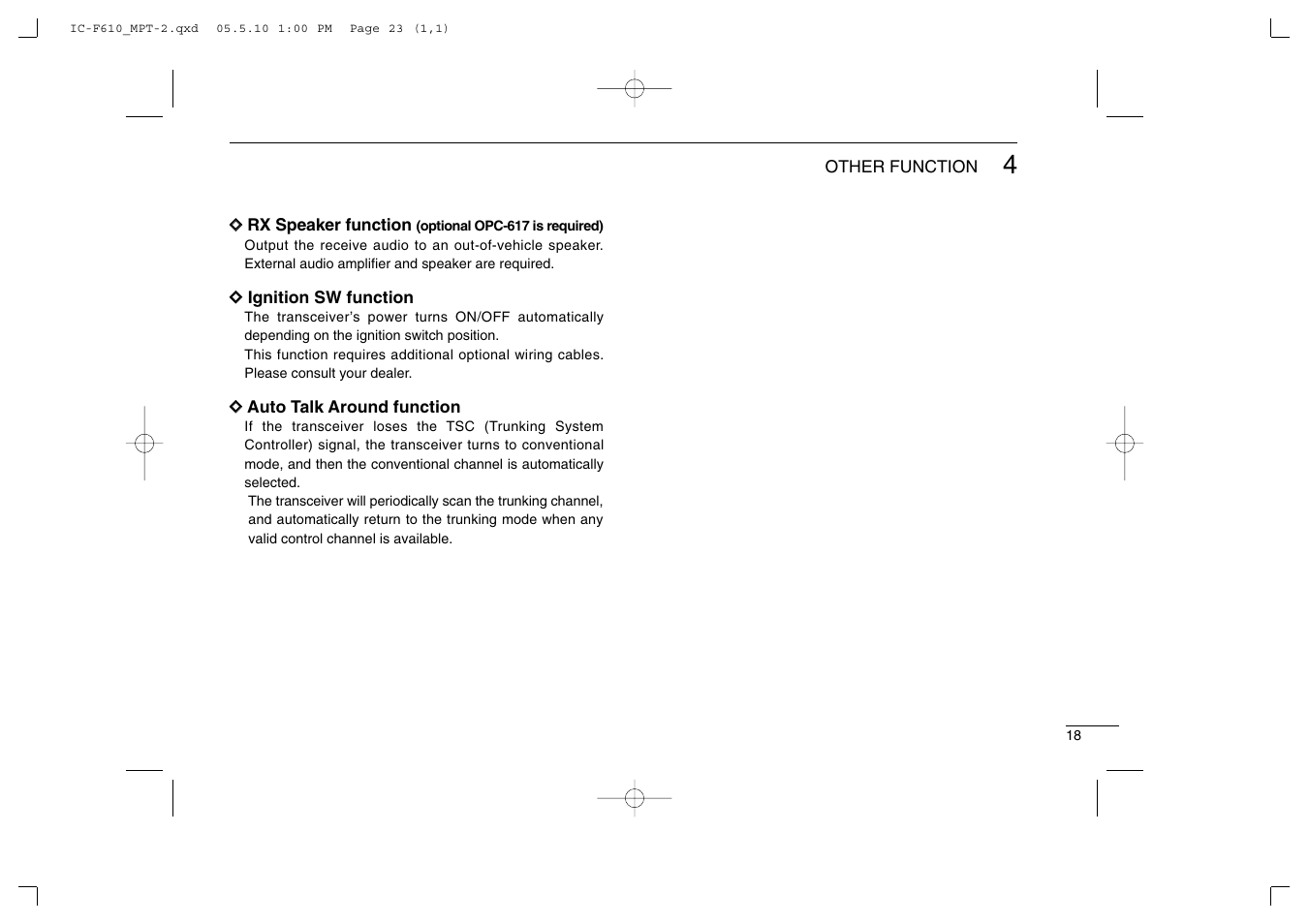 Icom IC-F610 User Manual | Page 23 / 36